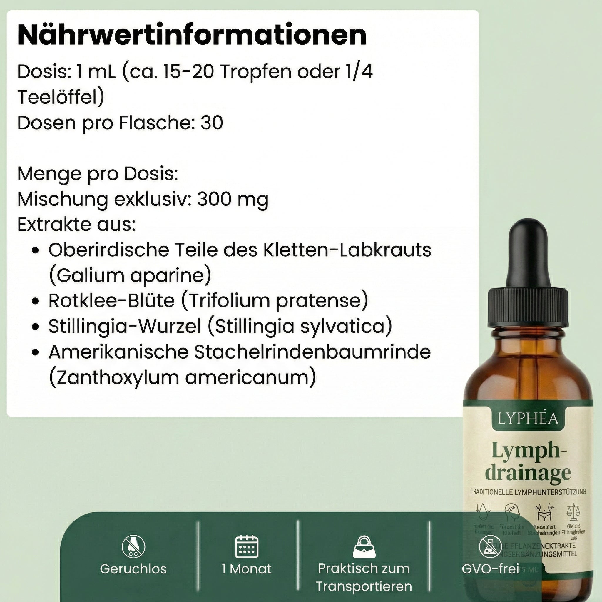 Wohlfühltropfen zur Unterstützung der Lymphdrainage