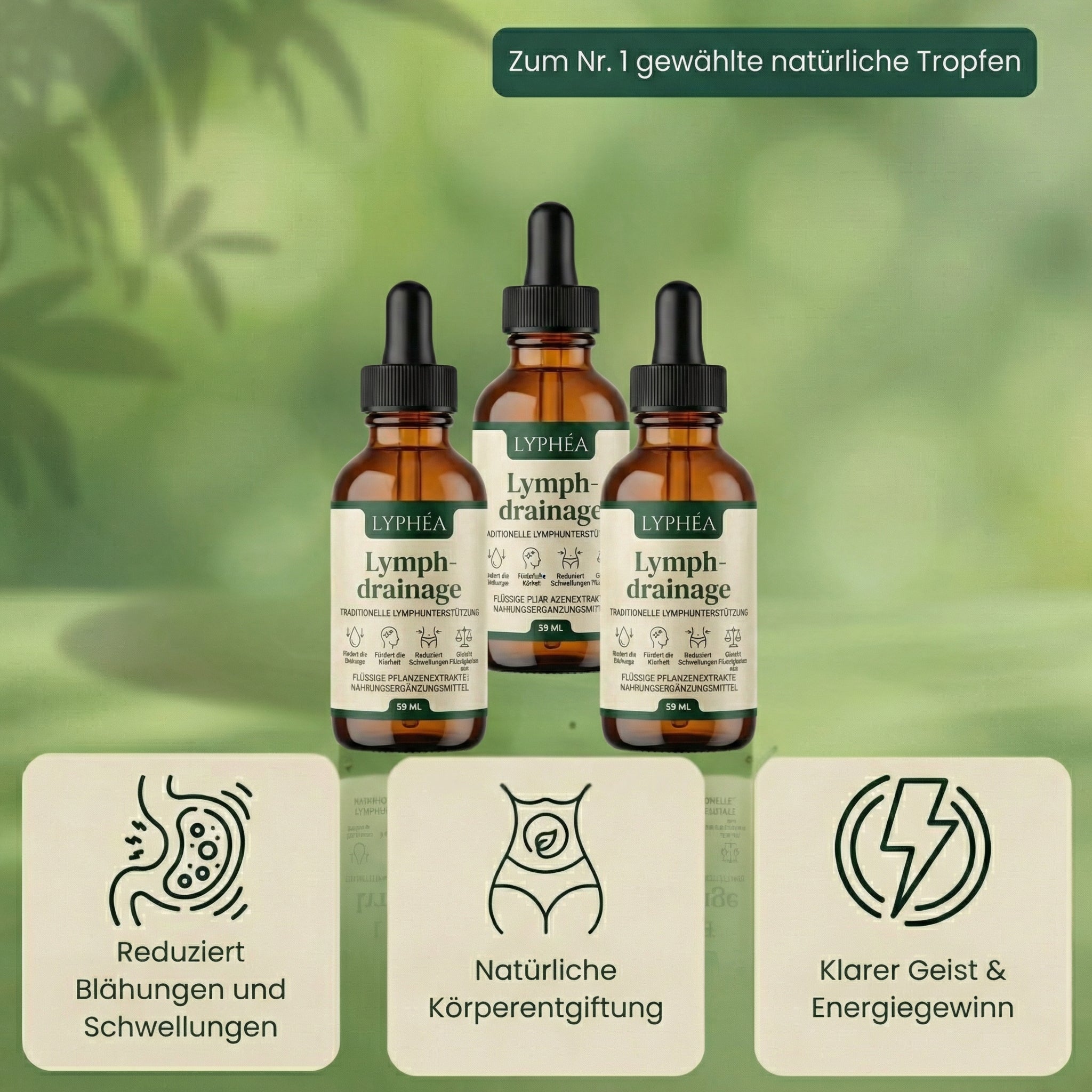 Wohlfühltropfen zur Unterstützung der Lymphdrainage